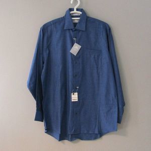 NWT Stafford French Blue Crowfoot Dress Shirt